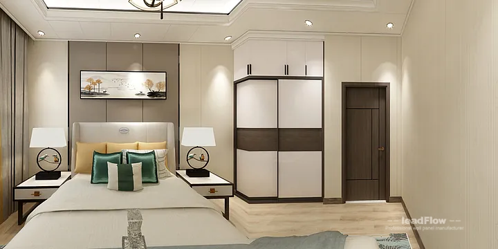 Explore WPC Wall Panel in This Hangzhou Apartment &mdash; New Chinese Oriental Style in Hangzhou, China - photo 7