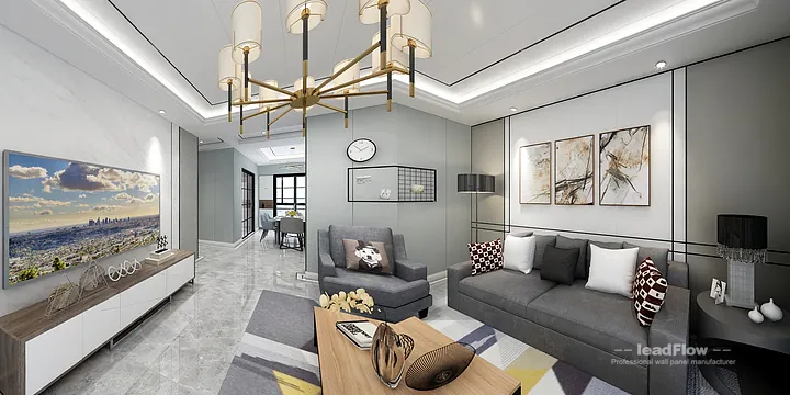 Hangzhou Apartment Wall Panel Design | WPC Wall Panel Stylish Interior in Hangzhou, China - photo 4
