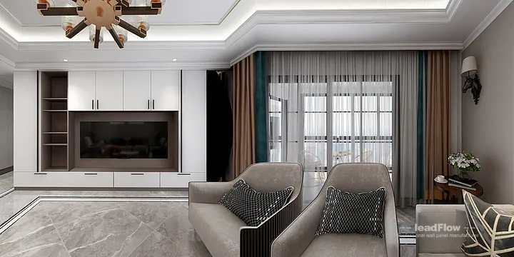 WPC Cladding Apartment Case Study in Hangzhou | Modern Living-Dining Room in Hangzhou, China