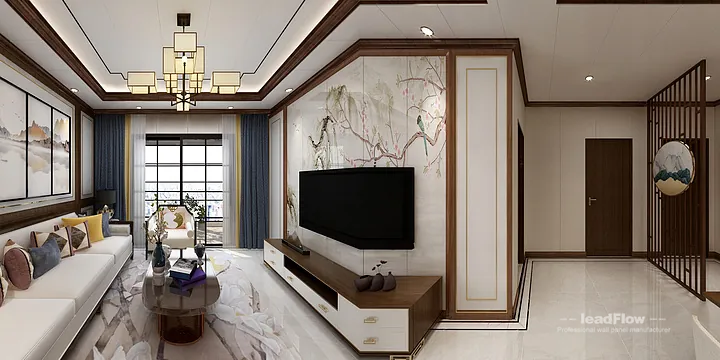 New Chinese Oriental Apartment in Hangzhou Featuring WPC Cladding in Hangzhou, China