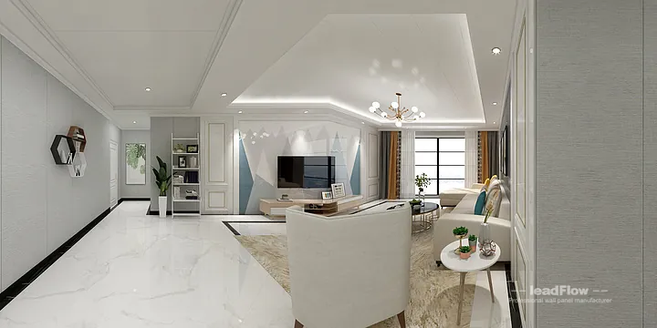 WPC Wall Panel Design for Hangzhou Apartment &mdash; Living Room Focus in Hangzhou, China - photo 18