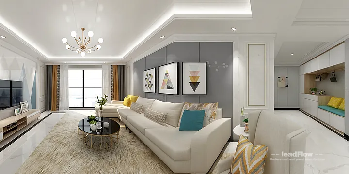 WPC Wall Panel Design for Hangzhou Apartment &mdash; Living Room Focus in Hangzhou, China - photo 19