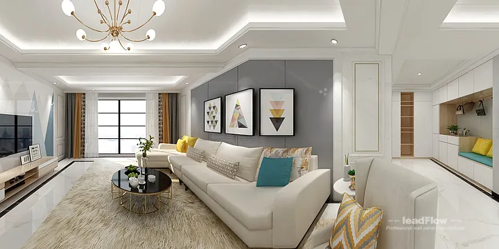 WPC Wall Panel Design for Hangzhou Apartment &mdash; Living Room Focus in Hangzhou, China - photo 5