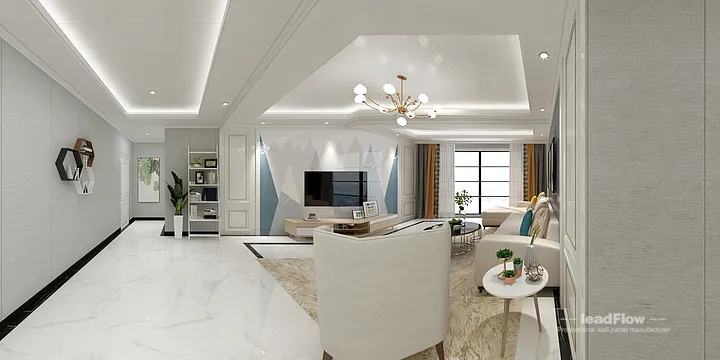 WPC Wall Panel Design for Hangzhou Apartment &mdash; Living Room Focus in Hangzhou, China - photo 6