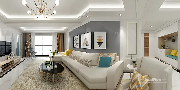 WPC Wall Panel Design for Hangzhou Apartment &mdash; Living Room Focus in Hangzhou, China - photo 7