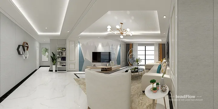 WPC Wall Panel Design for Hangzhou Apartment &mdash; Living Room Focus in Hangzhou, China - photo 8