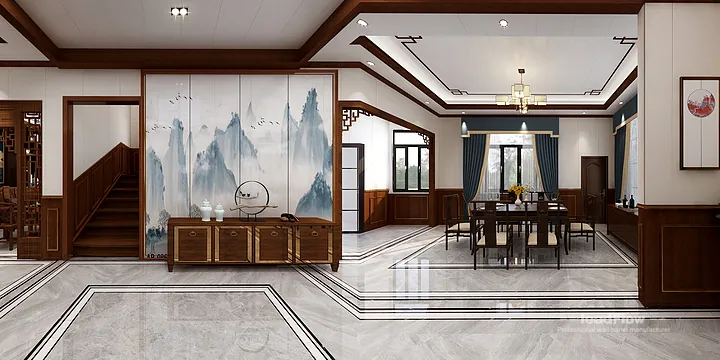 Contemporary Villa in Hangzhou Featuring WPC Interior Panel in Hangzhou, China - photo 1