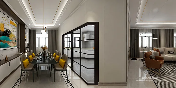 Modern Apartment Interior in Hangzhou using WPC Interior Panel in Hangzhou, China - photo 4