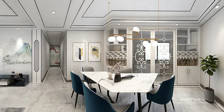 Hangzhou Apartment Featuring WPC Cladding | Living-Dining Room Walls in Hangzhou, China - photo 5