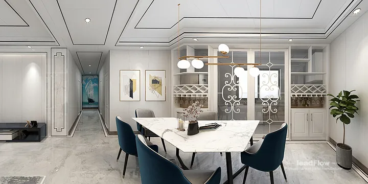Hangzhou Apartment Featuring WPC Cladding | Living-Dining Room Walls in Hangzhou, China - photo 6