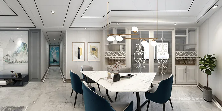 Hangzhou Apartment Featuring WPC Cladding | Living-Dining Room Walls in Hangzhou, China - photo 8