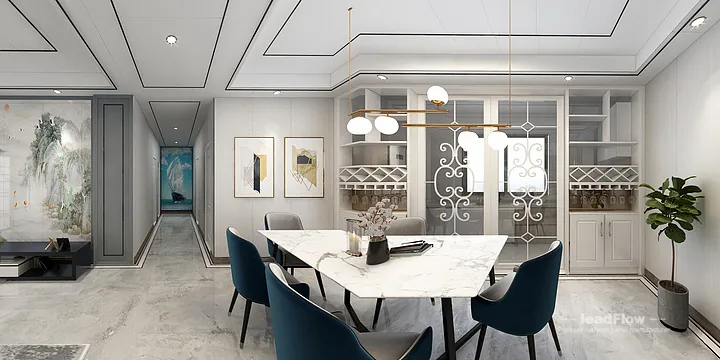 Hangzhou Apartment Featuring WPC Cladding | Living-Dining Room Walls in Hangzhou, China - photo 9