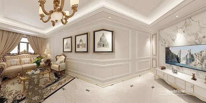 WPC Wall Panel Design for Hangzhou Apartment &mdash; Living-Dining Room Focus in Hangzhou, China - photo 1
