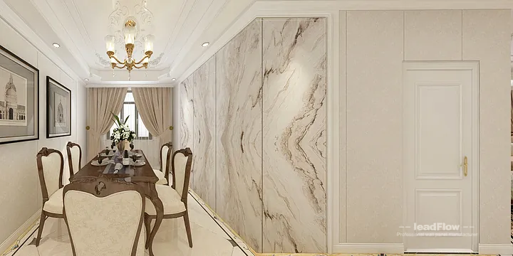 WPC Wall Panel Design for Hangzhou Apartment &mdash; Living-Dining Room Focus in Hangzhou, China - photo 2