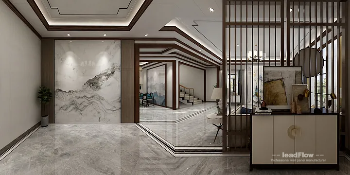 New Chinese Oriental Apartment Interior in Hangzhou using WPC Cladding in Hangzhou, China - photo 2