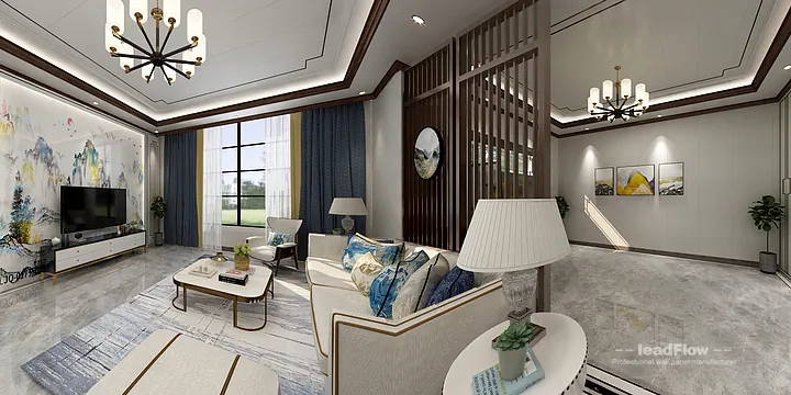 New Chinese Oriental Apartment Interior in Hangzhou using WPC Cladding in Hangzhou, China - photo 3