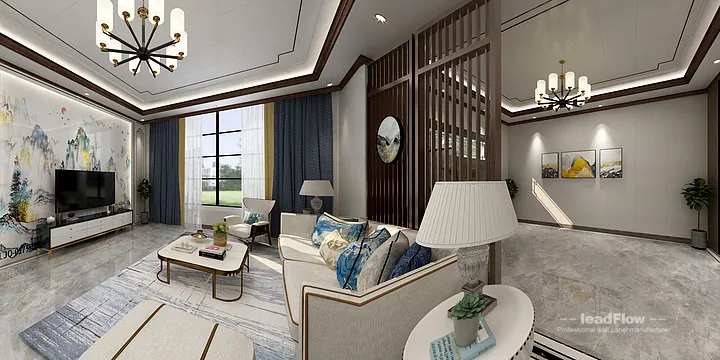 New Chinese Oriental Apartment Interior in Hangzhou using WPC Cladding in Hangzhou, China - photo 4