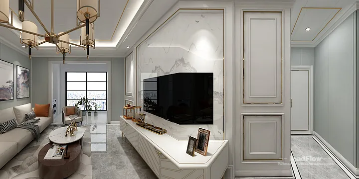 Warm Apartment Interior in Hangzhou using WPC Wall Panel in Hangzhou, China