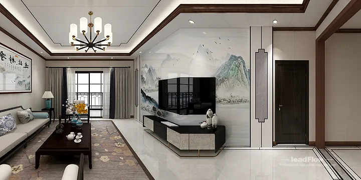 Hangzhou Apartment Wall Panel Design | WPC Wall Cladding Premium Interior in Hangzhou, China