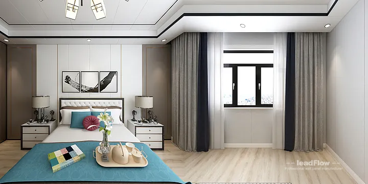 WPC Cladding Design for Hangzhou Apartment &mdash; Bedroom 1 Focus in Hangzhou, China - photo 1