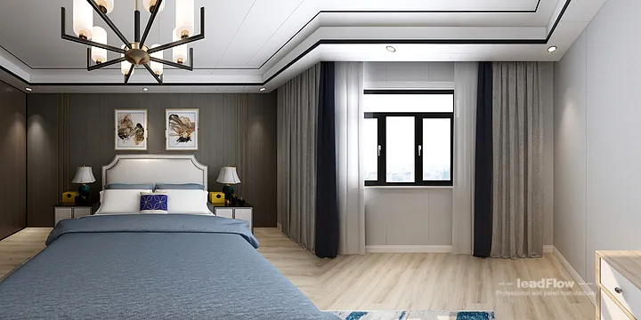 WPC Cladding Design for Hangzhou Apartment &mdash; Bedroom 1 Focus in Hangzhou, China - photo 11