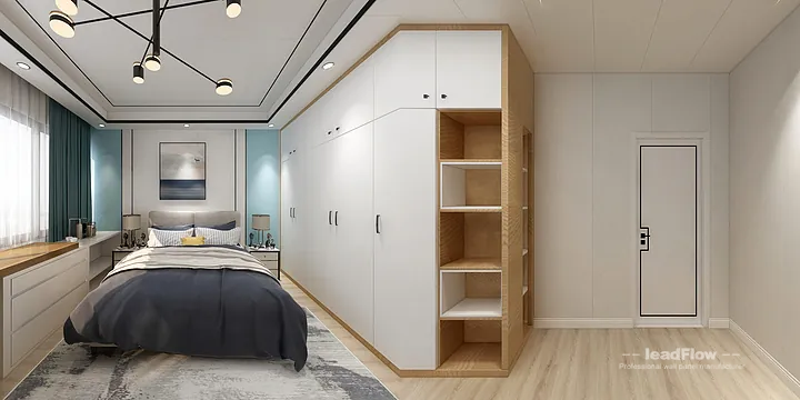 WPC Cladding Design for Hangzhou Apartment &mdash; Bedroom 1 Focus in Hangzhou, China - photo 16