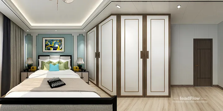 WPC Cladding Design for Hangzhou Apartment &mdash; Bedroom 1 Focus in Hangzhou, China - photo 2