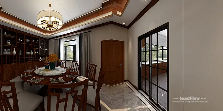 Hangzhou Apartment Renovation with WPC Interior Panel | Dining Room Idea in Hangzhou, China - photo 13