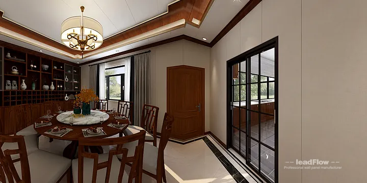 Hangzhou Apartment Renovation with WPC Interior Panel | Dining Room Idea in Hangzhou, China - photo 14