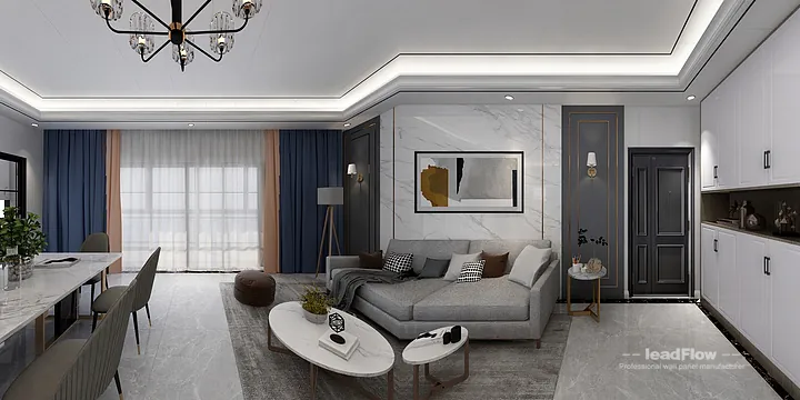 WPC Wall Cladding Apartment Design in Hangzhou | Contemporary Interior in Hangzhou, China - photo 3