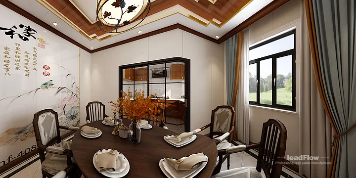 Hangzhou Apartment Interior with WPC Wall Panel &mdash; guest bedroom Accent in Hangzhou, China