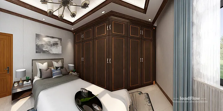 Hangzhou Apartment Interior with WPC Wall Panel &mdash; guest bedroom Accent in Hangzhou, China - photo 7