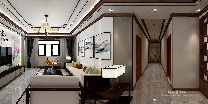 Hangzhou Apartment Interior with WPC Wall Panel &mdash; guest bedroom Accent in Hangzhou, China - photo 8