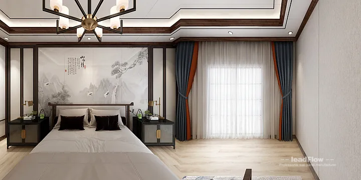 WPC Wall Panel Design for Hangzhou Apartment &mdash; guest bedroom Focus in Hangzhou, China - photo 1