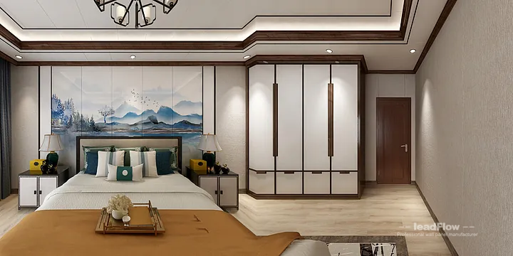 WPC Wall Panel Design for Hangzhou Apartment &mdash; guest bedroom Focus in Hangzhou, China - photo 3