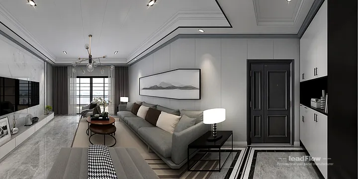 Hangzhou Apartment Wall Panel Design | WPC Wall Cladding Contemporary Interior in Hangzhou, China