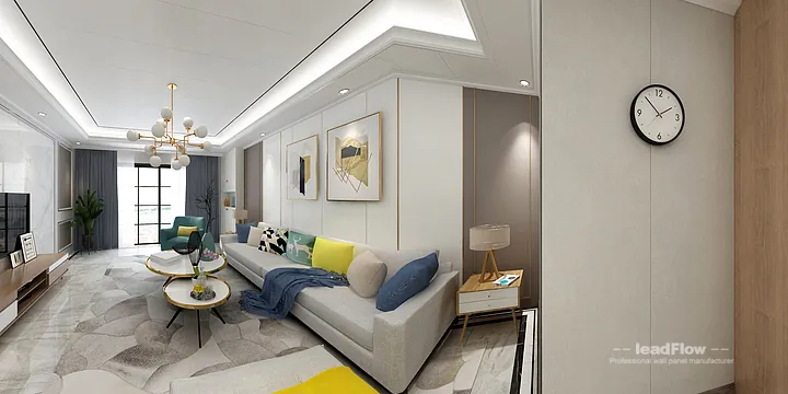 Hangzhou Apartment Wall Panel Design | WPC Wall Panel Contemporary Interior in Hangzhou, China - photo 3