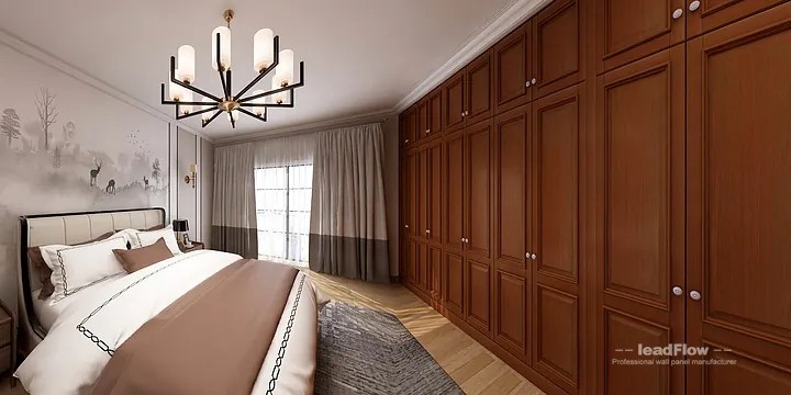 Hangzhou Apartment Featuring WPC Wall Cladding | Master Bedroom Walls in Hangzhou, China - photo 3