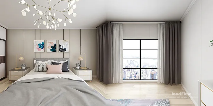 Hangzhou Apartment Featuring WPC Wall Cladding | Master Bedroom Walls in Hangzhou, China - photo 6