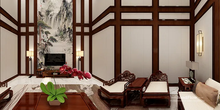 WPC Wall Panel Design for Hangzhou Apartment &mdash; Living Room Focus in Hangzhou, China - photo 1