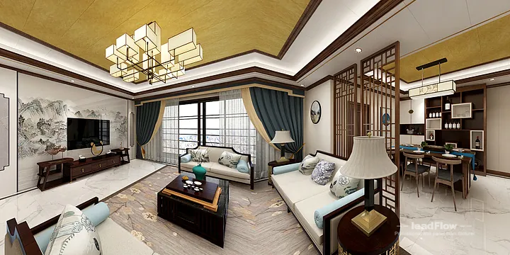 Nanchang Apartment with WPC Interior Panel &mdash; New Chinese Oriental in Donghu District, Nanchang, China - photo 3