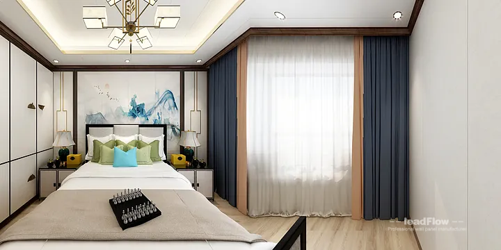 Nanchang Apartment with WPC Interior Panel &mdash; New Chinese Oriental in Donghu District, Nanchang, China - photo 4