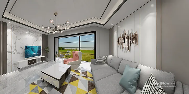Hangzhou Apartment Featuring WPC Interior Panel | Modern Walls in Hangzhou, China - photo 7