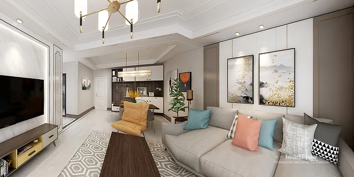 Modern Apartment in Hangzhou Featuring WPC Wall Cladding in Hangzhou, China