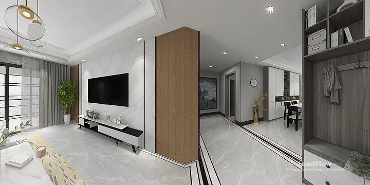 Hangzhou Apartment Wall Panel Design | WPC Wall Panel Premium Interior in Hangzhou, China - photo 1