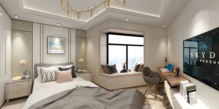 Contemporary WPC Interior Panel Project: Hangzhou Apartment Interior in Hangzhou, China - photo 11