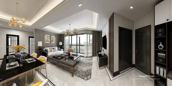 Contemporary WPC Interior Panel Project: Hangzhou Apartment Interior in Hangzhou, China - photo 5