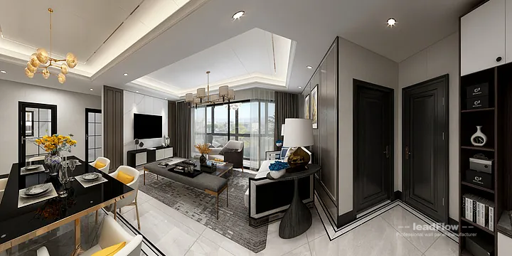 Contemporary WPC Interior Panel Project: Hangzhou Apartment Interior in Hangzhou, China - photo 7