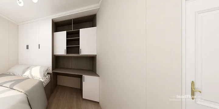 WPC Cladding Design for Hangzhou Apartment &mdash; Secondary Bedroom Focus in Hangzhou, China - photo 3