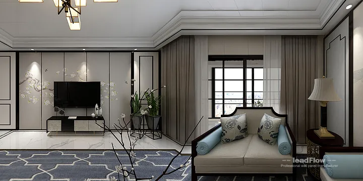 Premium WPC Wall Cladding for Hangzhou Apartment &mdash; New Chinese Oriental Finish in Hangzhou, China